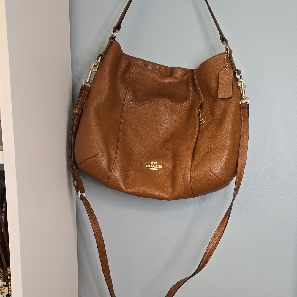 Coach Isabelle East West Pebbled Leather Two Way Crossbody Shoulder Bag